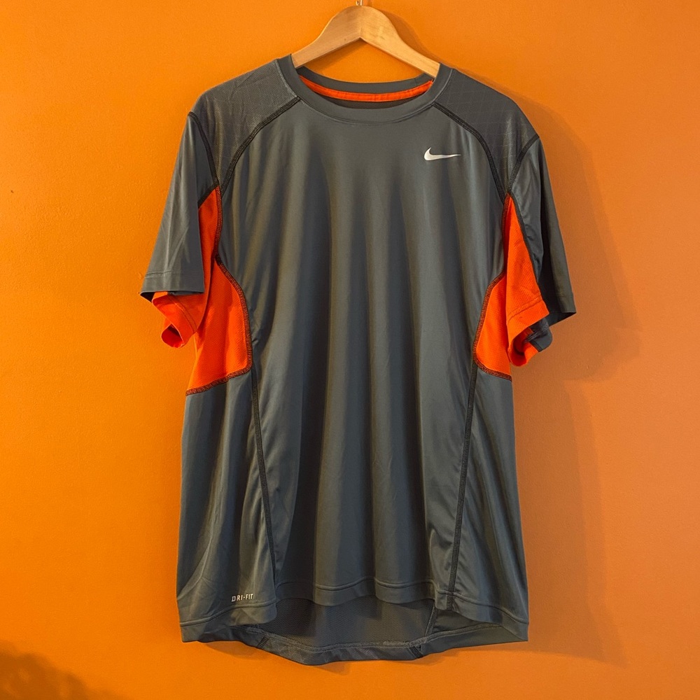 Orange and Gray Nike Dri-Fit Performance Shirt